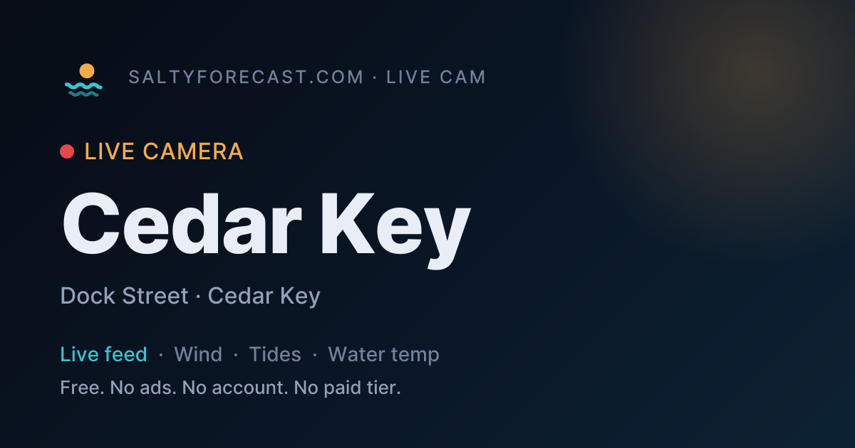 Cedar Key Cam — Live Webcam, Wind & Tides