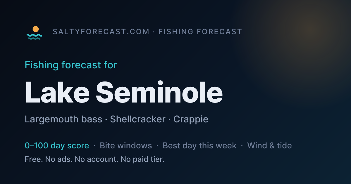Lake Seminole Fishing Forecast — Best Days & Bite Times