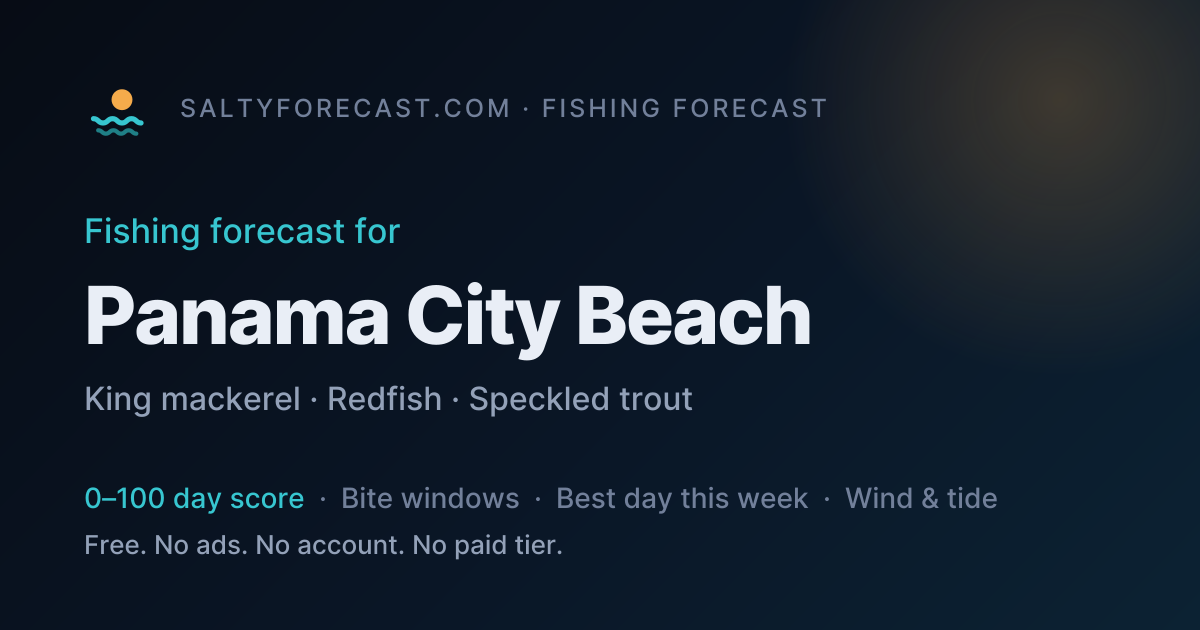 Panama City Beach Fishing Forecast — Best Days & Bite Times